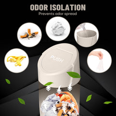 SGLRT bin in cup holder showing secure fit and hands‑free disposal benefit