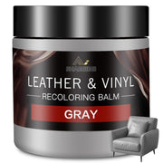 SHABEIBEI front packaging showing gray balm and kit components, restoring leather easily