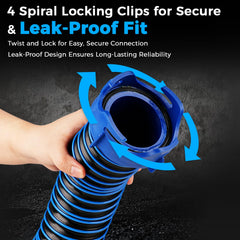 SheeChung clear 90° elbow adapter close-up for visible flow monitoring