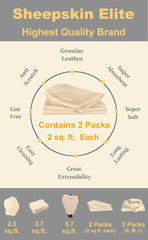 SHEEPSKIN ELITE close-up leather grain highlighting natural softness and durability