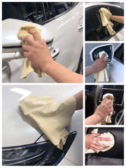 SHEEPSKIN ELITE towel drying car door leaving a streak-free finish