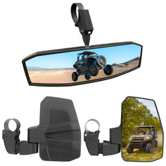 SHEJISI center mirror front view showing wide rear coverage and clearer sight