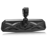 SHEJISI front-mounted mirror showing full assembly and wide view benefit