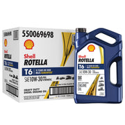 Shell Rotella front packaging shows 1-gallon container and 3-pack convenience