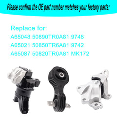 sherxibo left transmission mount label with part numbers for quick verification