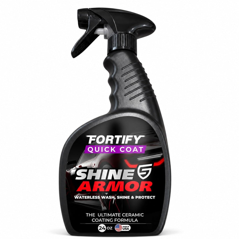 SHINE ARMOR front bottle showing label and 24oz size for economical maintenance