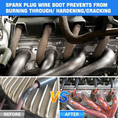 SHINEHOME sleeve installed on 90° boot near header reducing heat exposure