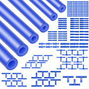 Shineyoo kit front packaging showing complete blue silicone hose set and connectors benefits easy identification