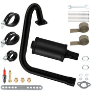 SHIQINHA front assembly showing full exhaust and muffler benefits quieter ride