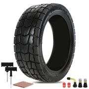 SHIQINHA front packaging of 10x2.75-6.5 tire showing model and included tools for easy fit