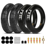 SHIQINHA front view of packaged 10x2 tire showing branding and size, durable replacement