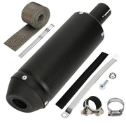 SHIQINHA muffler front view showing compact design and improved exhaust flow