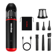 Shop-Vac front view with nozzles showing compact portability benefit