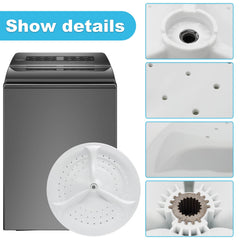 showingo installed in washer drum showing correct placement benefit: restores agitation