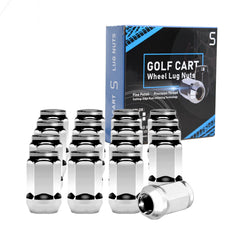 Shu-Ran chrome lug nuts front pack showing 16-piece set and visibility benefit