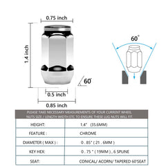 Shu-Ran lug nut thread detail highlighting precise 1/2"-20 threads for secure fit