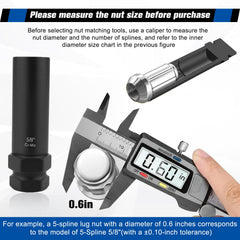Siapupy socket in use removing a damaged lug nut from a wheel providing efficient extraction
