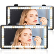 SINGARO front view of vanity mirror showing LED ring and compact design for clear lighting