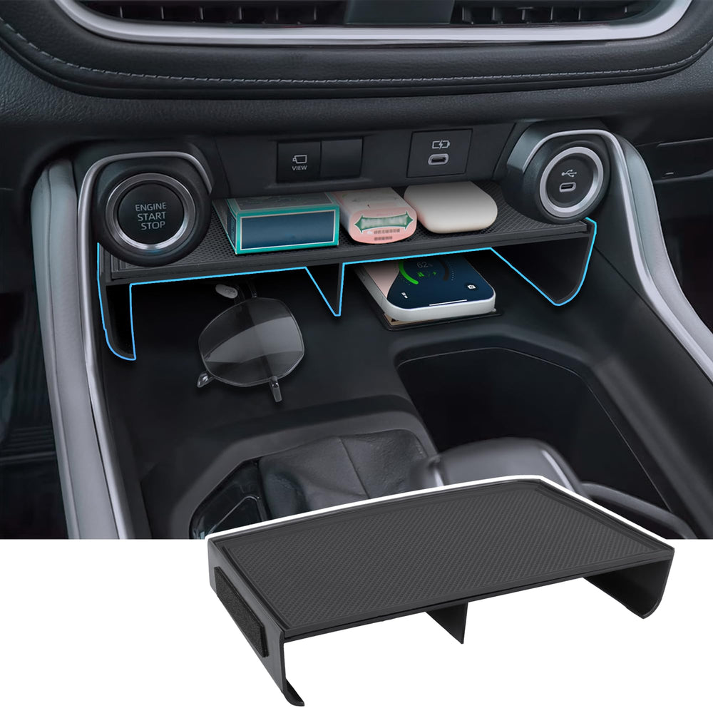 Sinminou front view center console tray showing neat storage — tidy cabin benefit