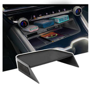 Sinminou front view of center console tray showing clean fit and extra storage benefit