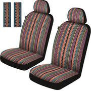 Sino Salected front seat covers packaged, shows bright orange design and quick-protection benefit