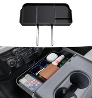 Sinvanho front view installed in Ford F-Series jump seat showing tidy organization and easy access