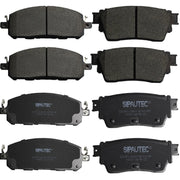 SIPAUTEC front and rear brake pads kit showing contents and packaging, clear fitment benefit