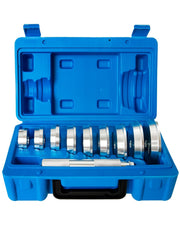 SIXIWANZI front view of the 10-piece driver kit showing complete set and case, durable construction benefit