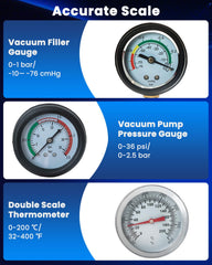 SIXIWANZI vacuum pump with hose connection for air-free coolant refill