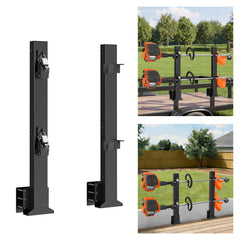 SJPULMO front view on trailer showing secure two-place trimmer storage and organized transport
