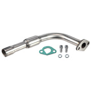 SJVLXHI polished exhaust front view showing fit and finish, improves engine aesthetics
