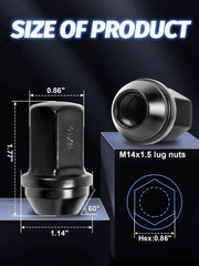 SKCOAUTO close-up of thread and 60° conical seat for correct factory fit and safety