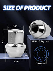 SKCOAUTO close-up of M14x1.5 threads highlighting precise fit and secure engagement