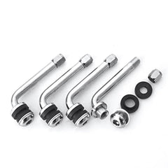 Skdorpfm Griplow chrome valve stems front view showing four stems and caps, improved wheel aesthetics