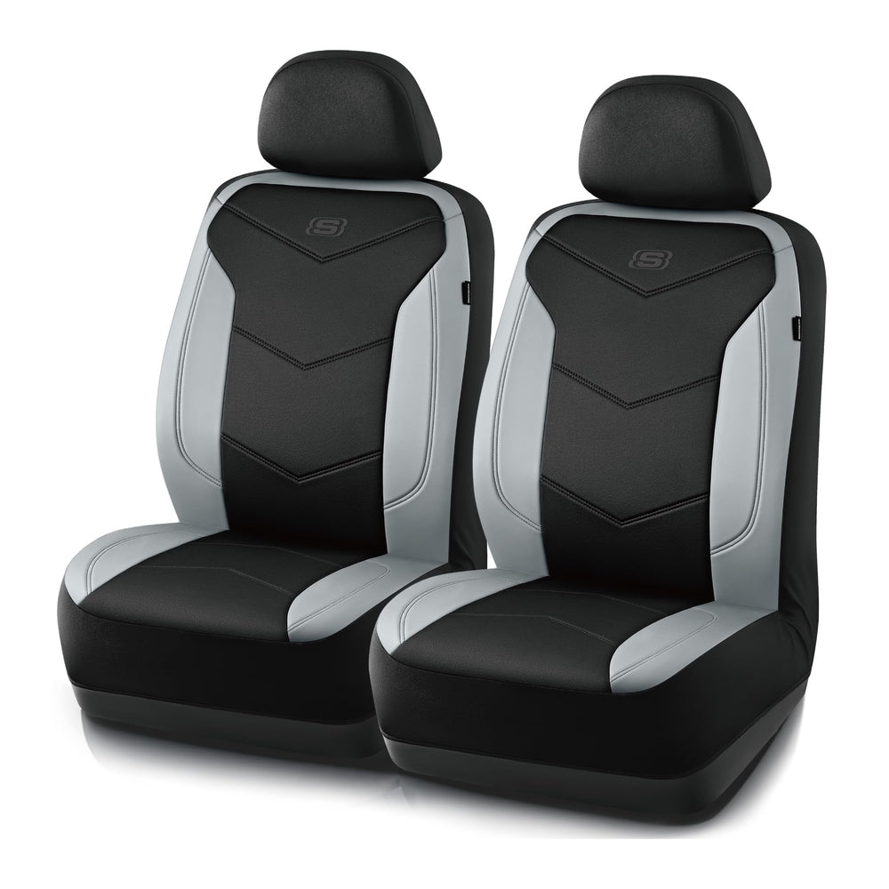 Skechers front seat cover full view showing refined protection and comfort
