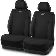 Skechers front view showing fitted black seat covers and refreshed cabin look