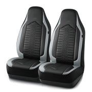 Skechers front seat covers installed showing clean, protected seats and refined look