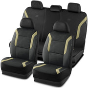 Skechers front seat full fit showing beige cover and stylish protection