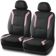 Skechers front seat full view showing pink cover and improved comfort