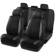 Skechers front seat full view showing tailored fit and sleek protection