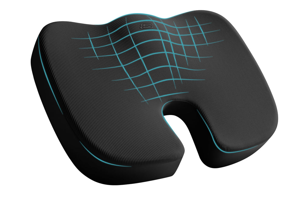 Skechers front view seat cushion shows ergonomic U shape and comfort