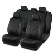 Skechers front seat cover showing sleek leather finish and improved comfort