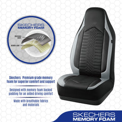 Skechers side airbag seam view demonstrating airbag-compatible safety design