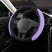 Skechers front view of steering wheel cover showing fit and contrast colors