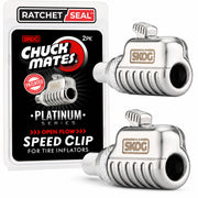 SKÖG front view of two chucks showing packaging and quick-connect benefit