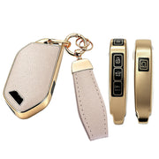 SKTLACKFB front view of beige KIA key fob cover showing fit and style benefit