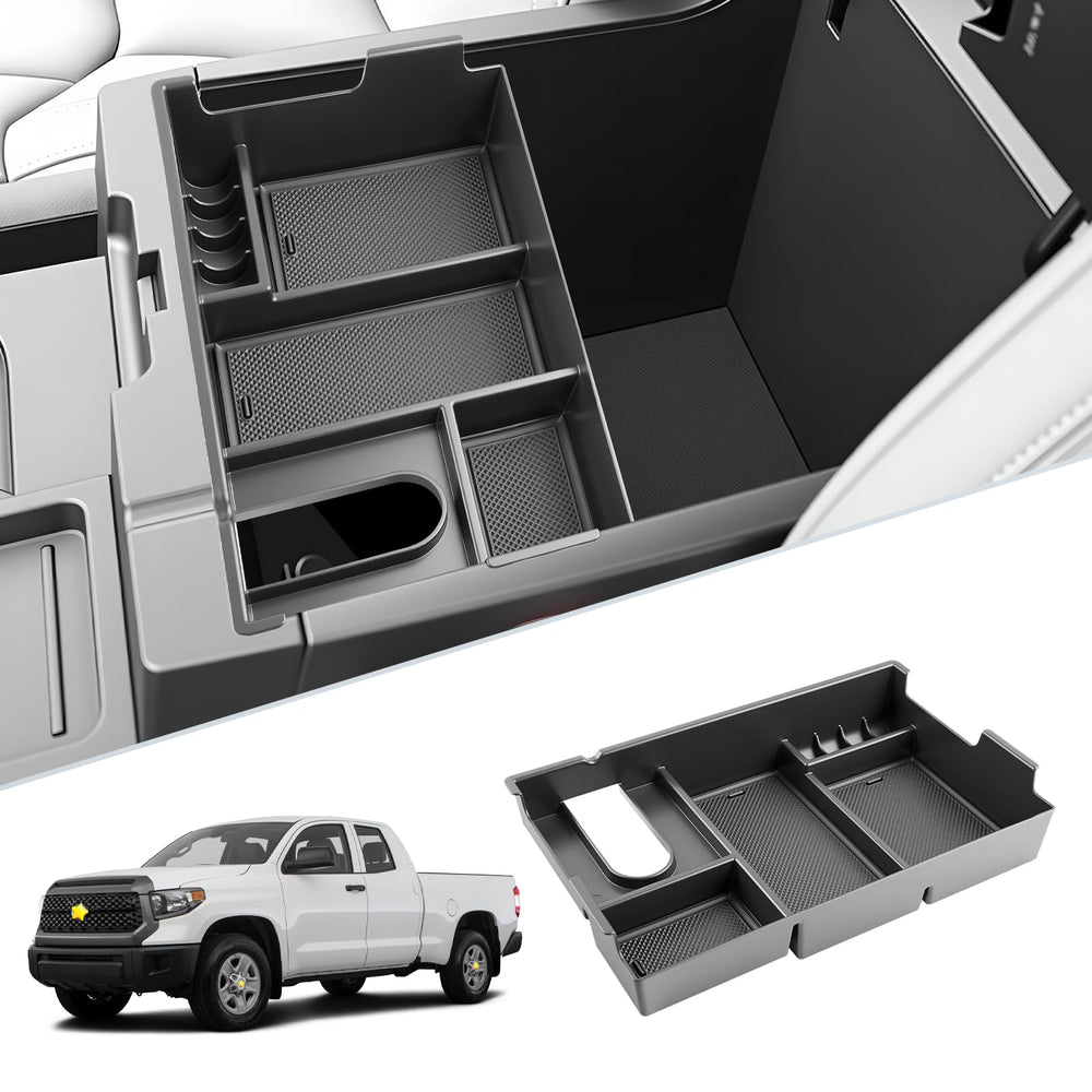 SKTU front view console tray showing neat organization and instant access