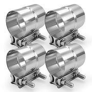 SKYMIRO front view of 2.5 inch stainless clamp showing full-band seal benefit