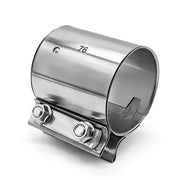 SKYMIRO front view of 3-inch exhaust clamp showing full sleeve and fit benefit