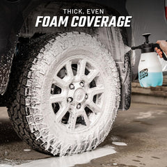 Slick Products nozzle close-up illustrating foam and mist adjustment benefit